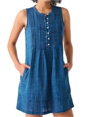 Faherty Isha Floral Linen Dress